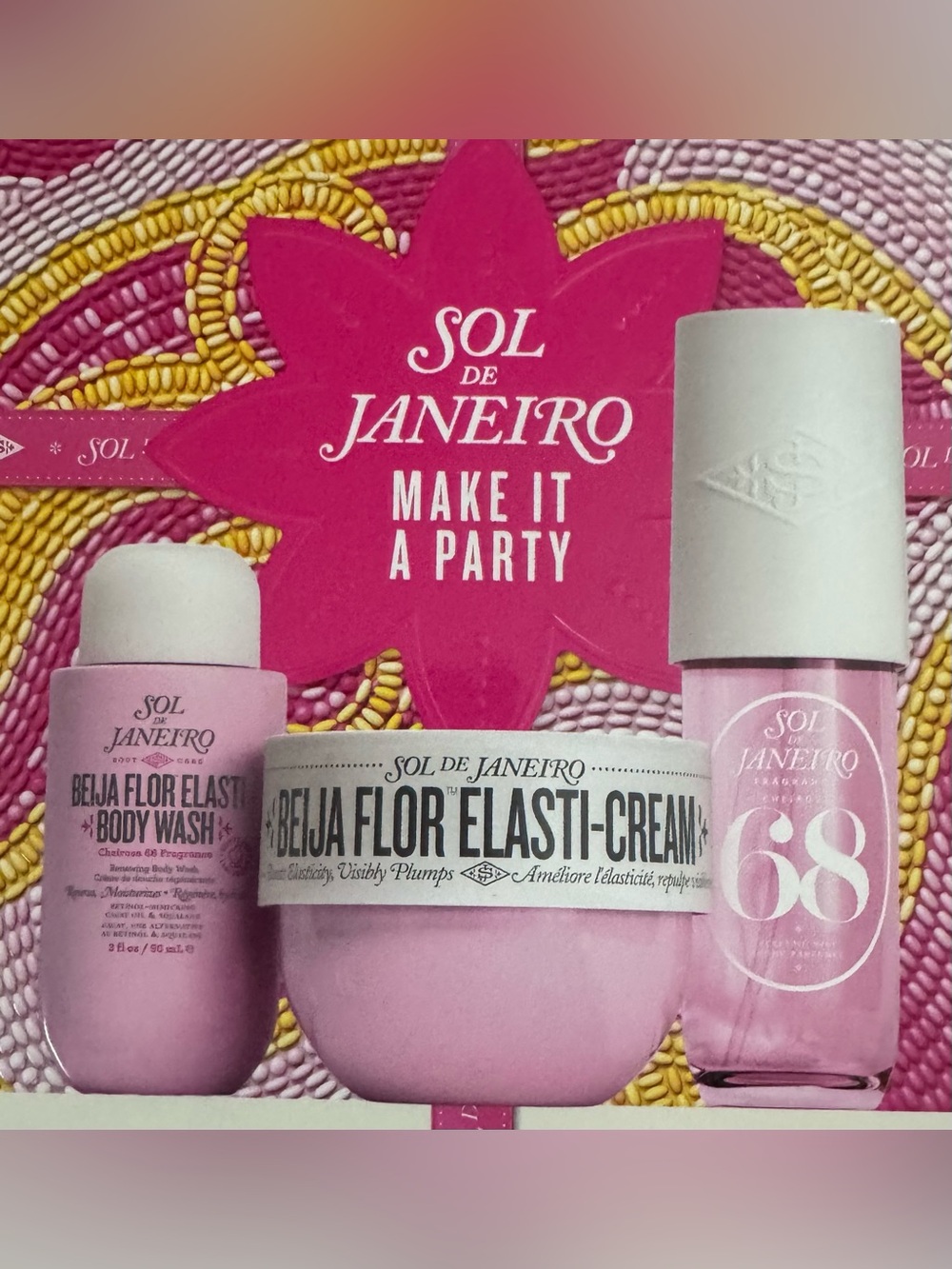 New Sealed Sol de Janeiro Make It A Party Beija Flora Body Routine Gift Set